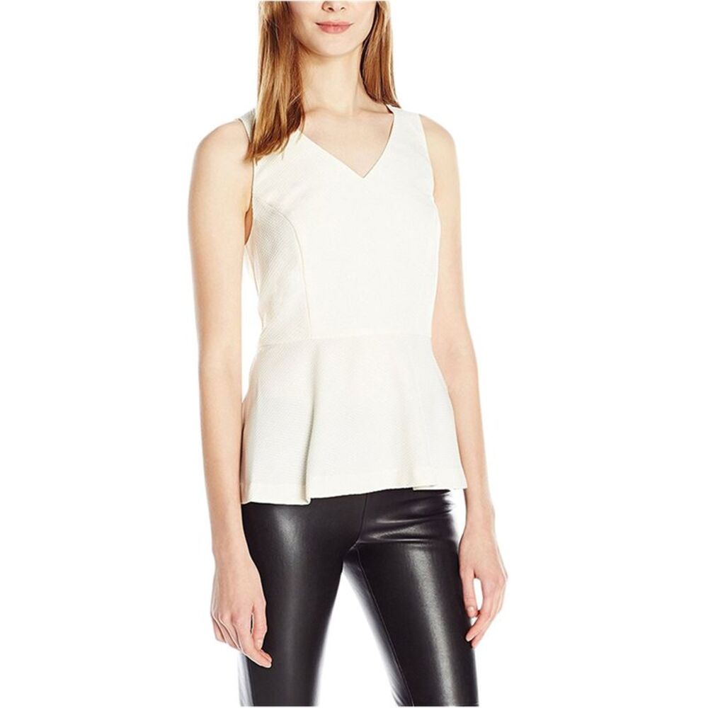 Kensie Womens Peplum Sleeveless Blouse Top, NWT